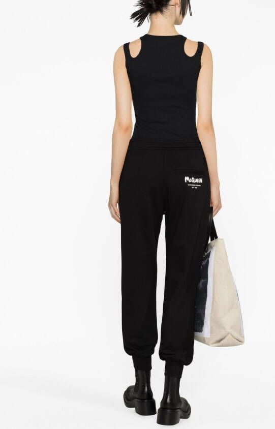 Alexander McQueen Trainingsbroek met logoprint Zwart
