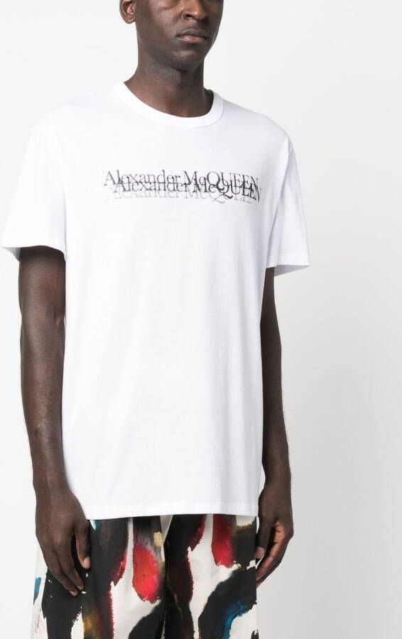 Alexander McQueen T-shirt met logo Wit