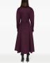 Alexander McQueen Midi-jurk met lange mouwen Paars - Thumbnail 4