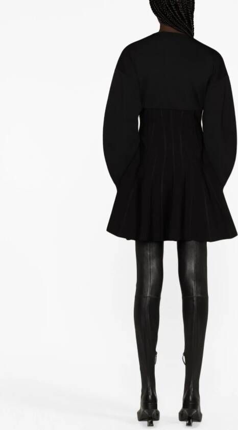 Alexander McQueen Mini-jurk met lange mouwen Zwart