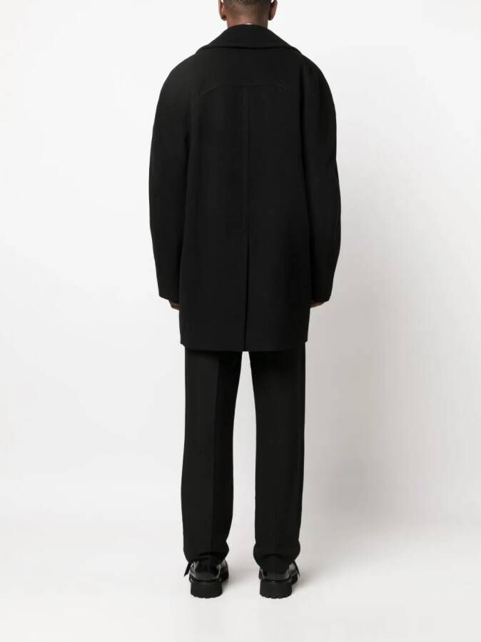 Alexander McQueen Mantel met dubbele rij knopen Zwart