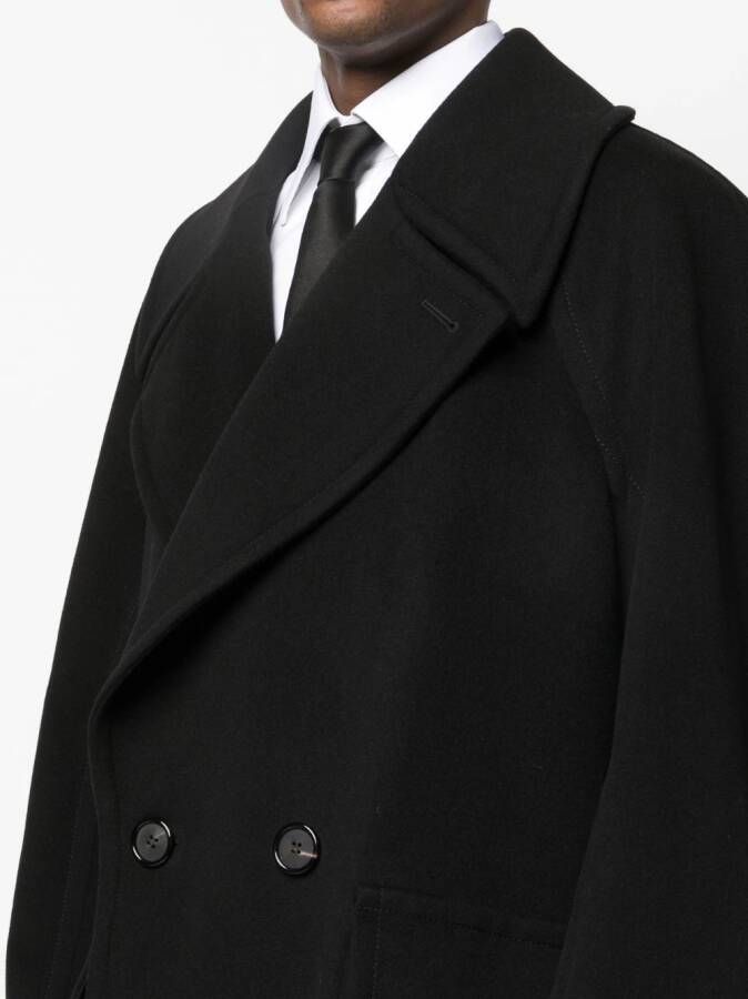 Alexander McQueen Mantel met dubbele rij knopen Zwart
