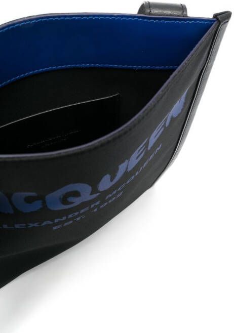 Alexander McQueen Messengertas met logoprint Zwart