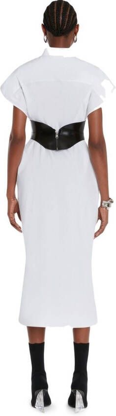 Alexander McQueen Midi-jurk met kraag Wit