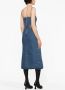 Alexander McQueen Midi-jurk met split Blauw - Thumbnail 4