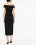 Alexander McQueen Midi-jurk met zijsplit Zwart - Thumbnail 4