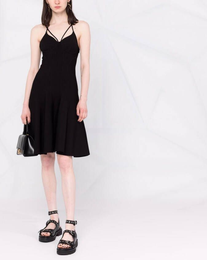 Alexander McQueen Mini-jurk met print Zwart