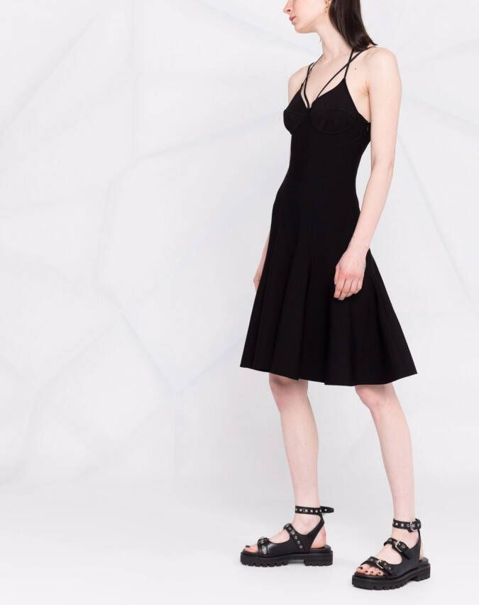 Alexander McQueen Mini-jurk met print Zwart