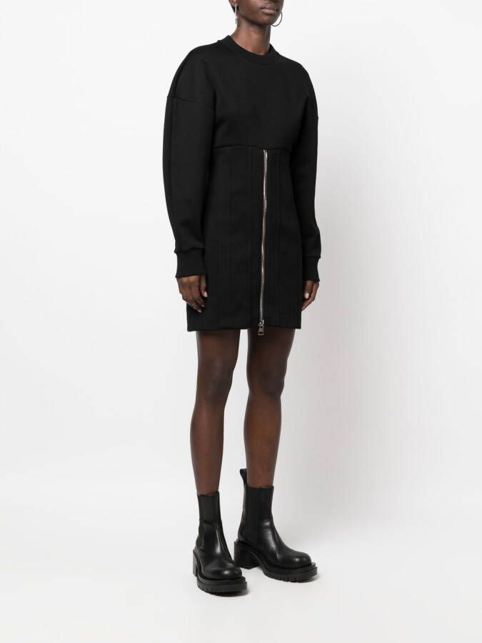 Alexander McQueen Mini-jurk met rits Zwart