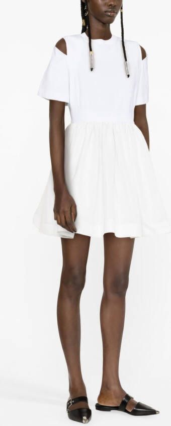 Alexander McQueen Mini-jurk met uitgesneden detail Wit