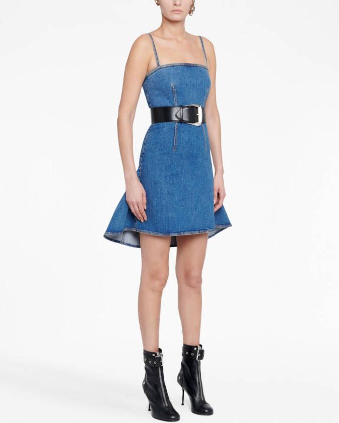 Alexander McQueen Mini-jurk met V-hals Blauw
