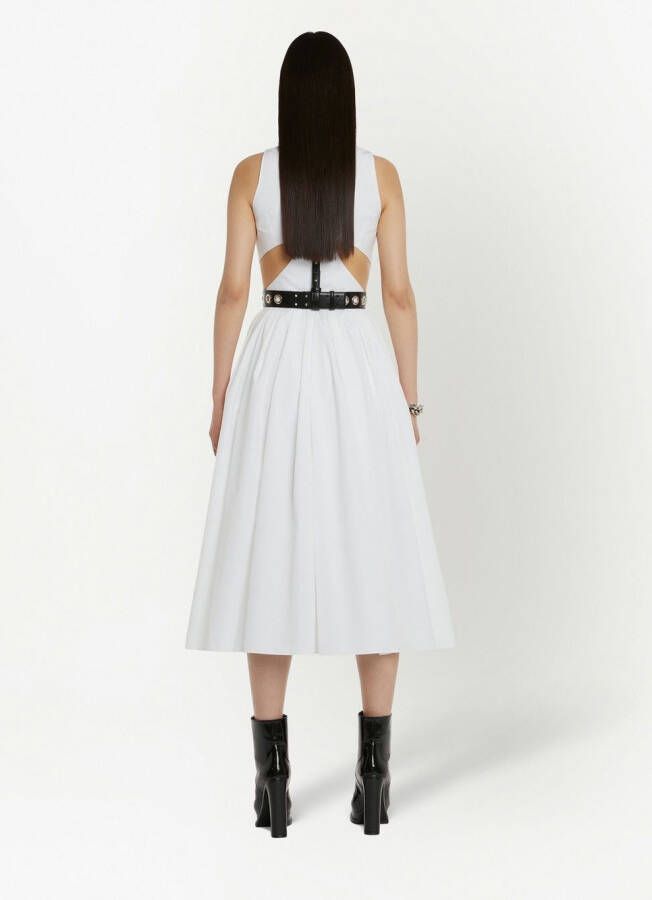 Alexander McQueen Mouwloze jurk Wit