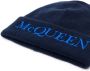 Alexander McQueen Muts met geborduurd logo Blauw - Thumbnail 2