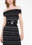 Alexander McQueen Off-shoulder mini-jurk Zwart - Thumbnail 5