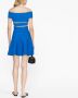Alexander McQueen Off-shoulder mini-jurk Blauw - Thumbnail 2
