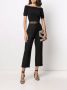 Alexander McQueen Off-shoulder gebreide top Zwart - Thumbnail 2