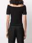 Alexander McQueen Off-shoulder gebreide top Zwart - Thumbnail 4