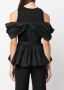 Alexander McQueen Off-shoulder top Zwart - Thumbnail 3