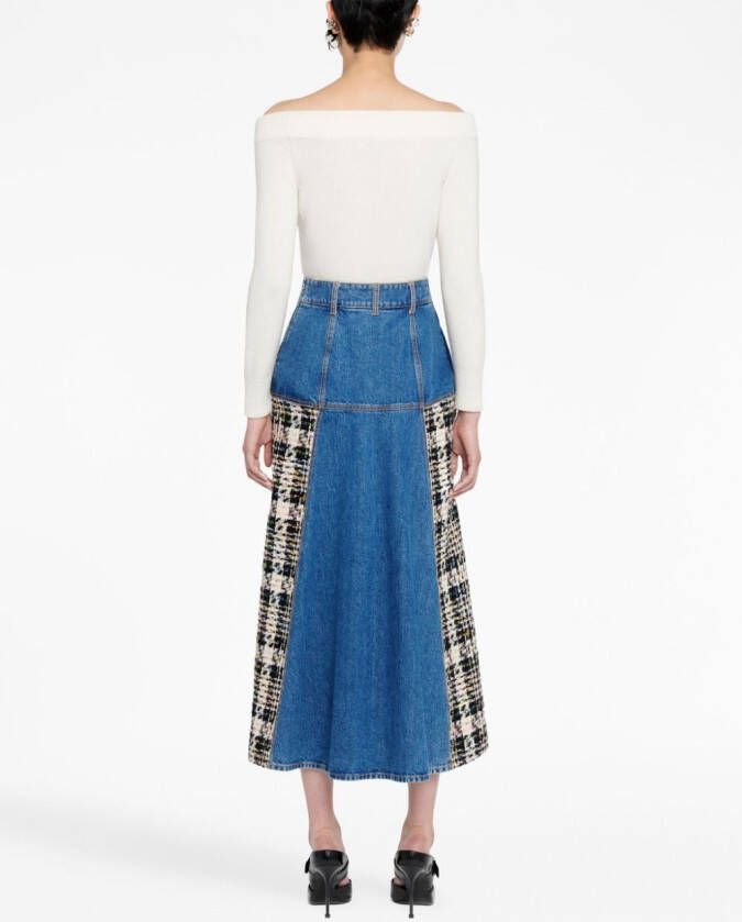 Alexander McQueen Off-shoulder trui Beige
