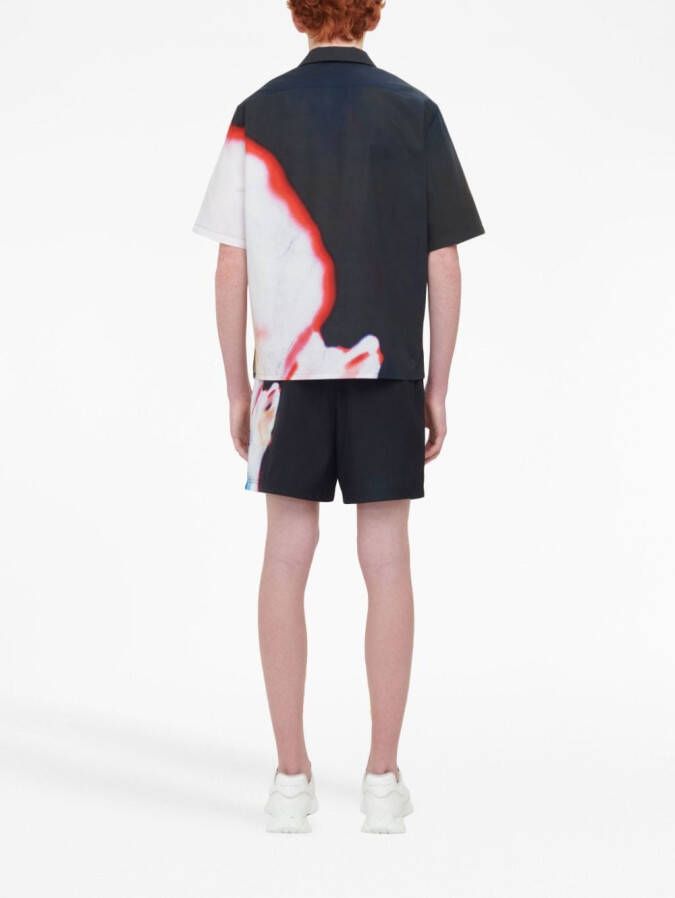 Alexander McQueen Overhemd met bloemenprint Zwart