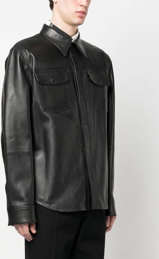 Alexander McQueen Overhemd met borstzak Zwart
