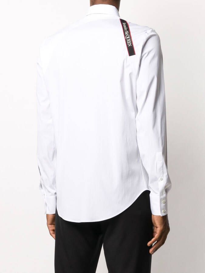 Alexander McQueen Overhemd met bretels Wit