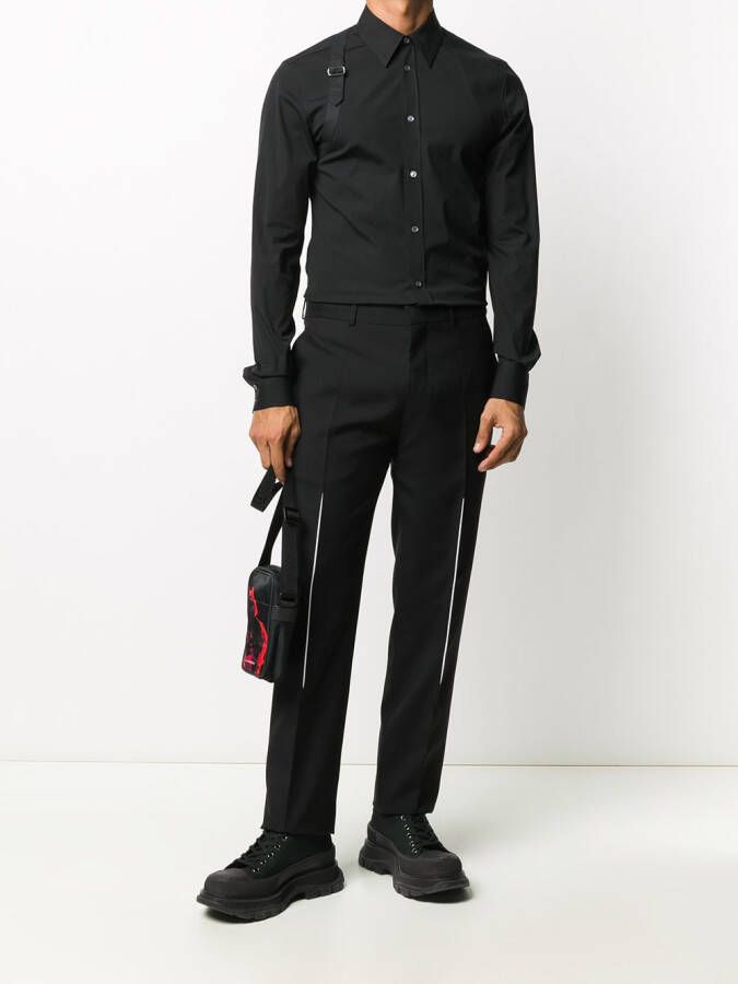 Alexander McQueen Overhemd met gespdetail Zwart