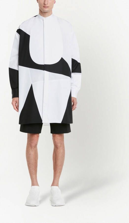 Alexander McQueen Overhemd met grafische print Wit