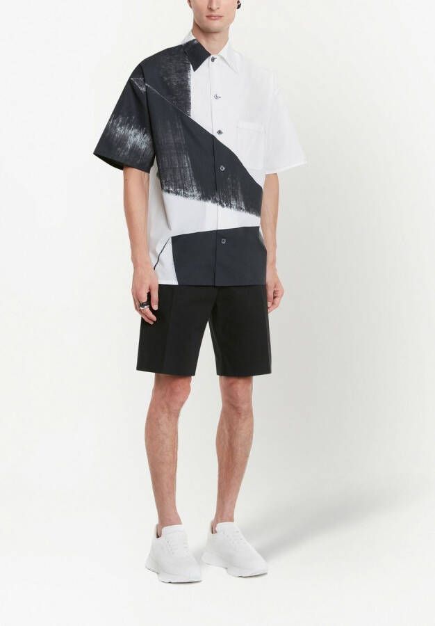 Alexander McQueen Overhemd met grafische print Zwart