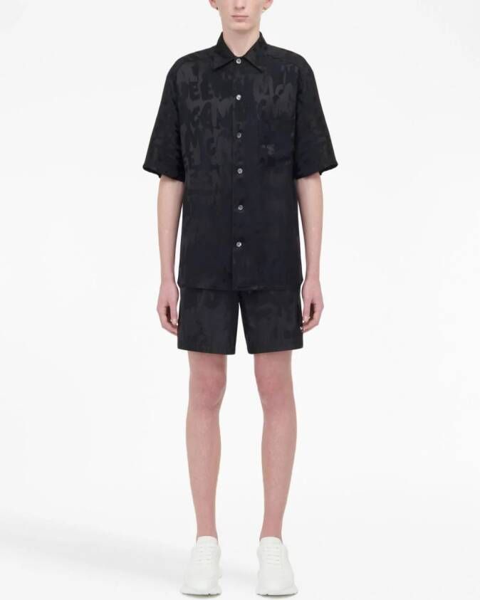 Alexander McQueen Overhemd met korte mouwen Zwart