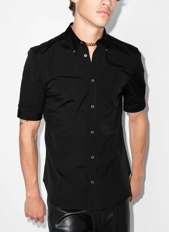 Alexander McQueen Overhemd met korte mouwen Zwart