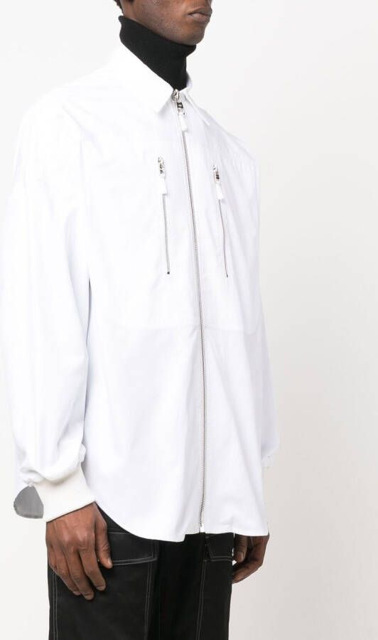 Alexander McQueen Overhemd met rits Wit