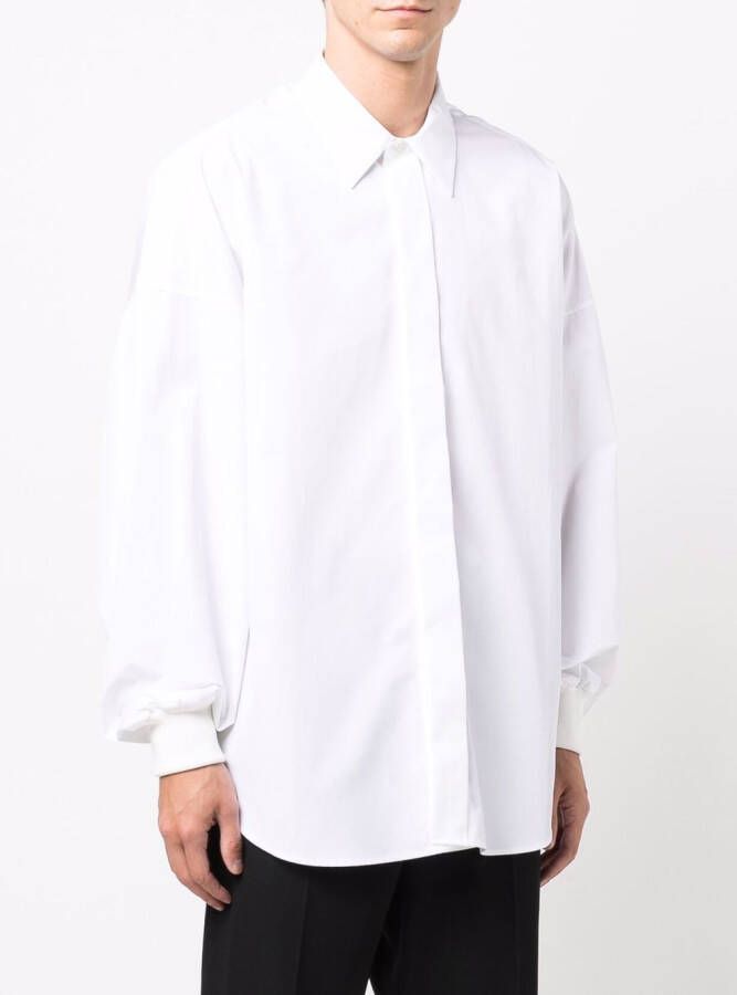 Alexander McQueen Overhemd met verlaagde schouders Wit