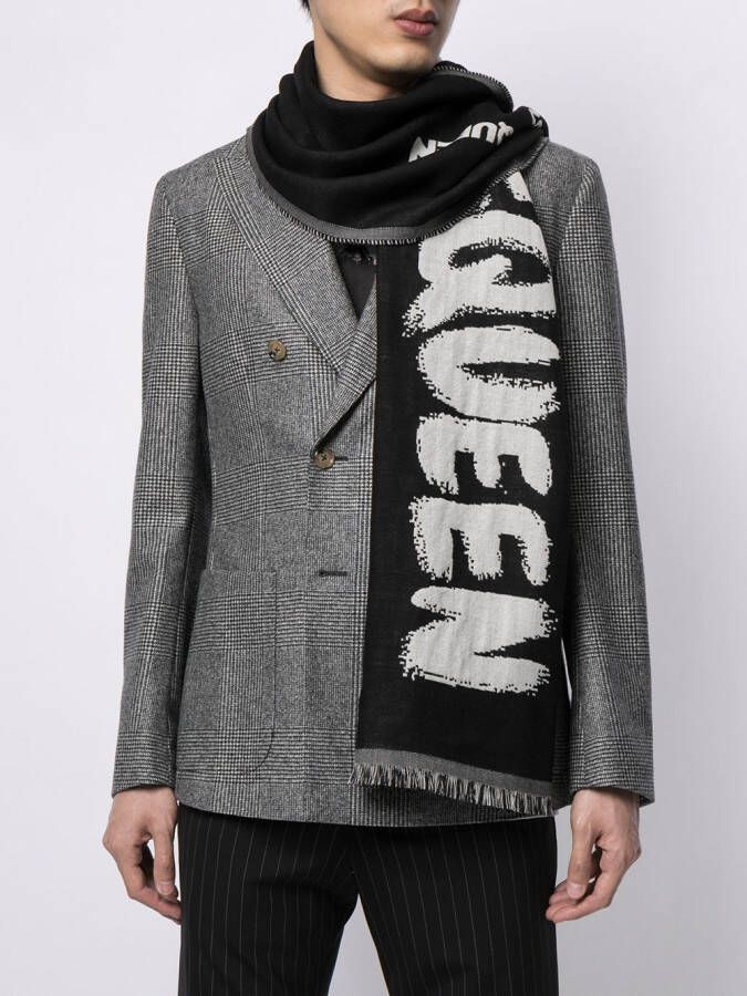 Alexander McQueen Oversized sjaal Zwart