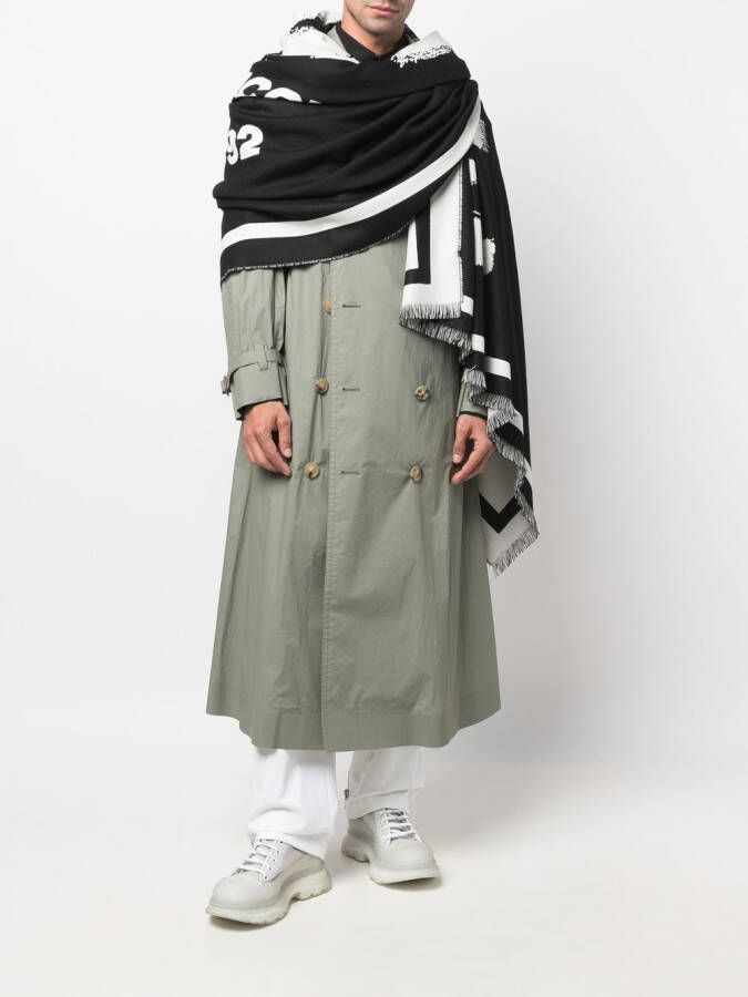 Alexander McQueen Oversized sjaal Zwart