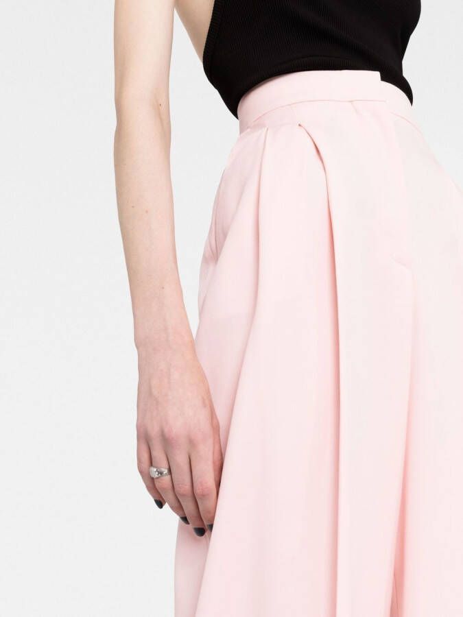 Alexander McQueen Pantalon met geplooid detail Roze