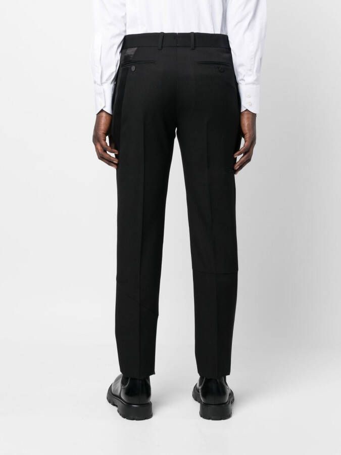 Alexander McQueen Pantalon met gestreept detail Zwart