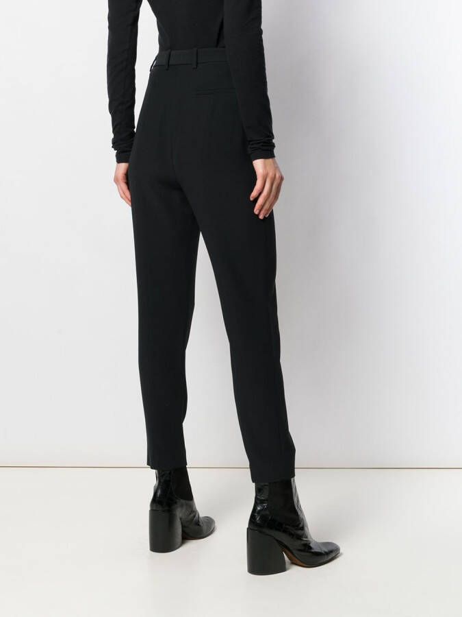 Alexander McQueen Pantalon met high-waist Zwart