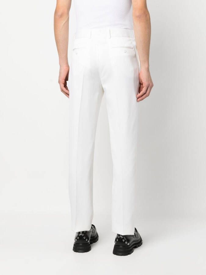 Alexander McQueen Pantalon met toelopende pijpen Wit