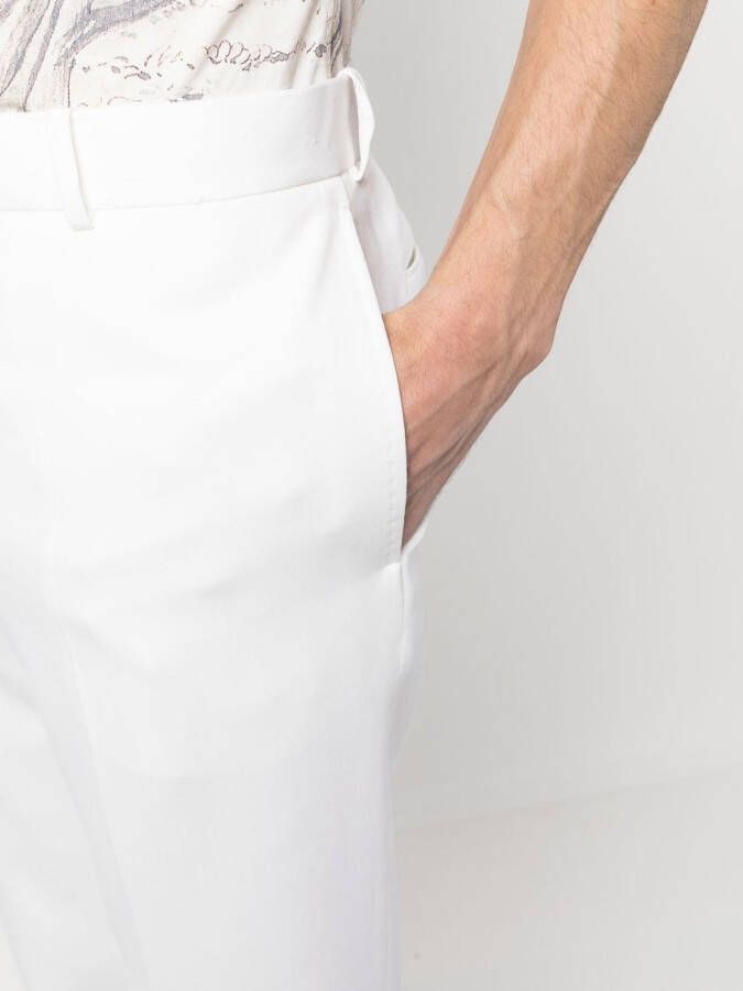 Alexander McQueen Pantalon met toelopende pijpen Wit
