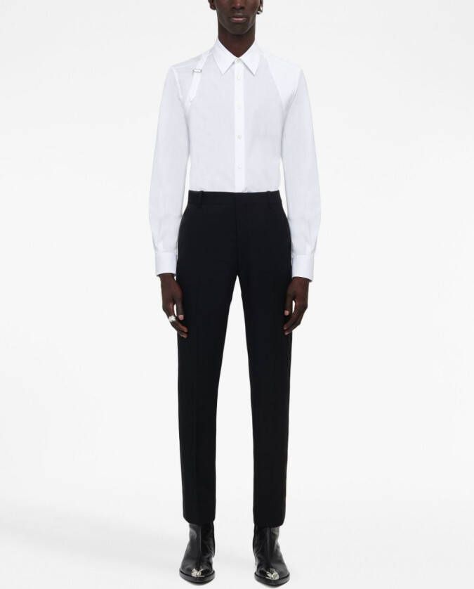 Alexander McQueen Pantalon met toelopende pijpen Zwart