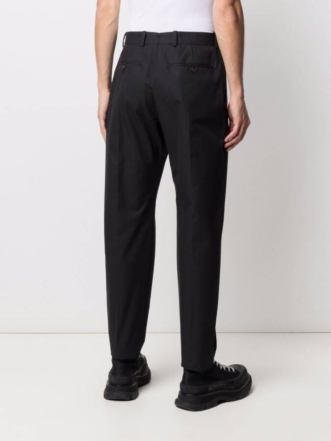 Alexander McQueen Pantalon met toelopende pijpen Zwart