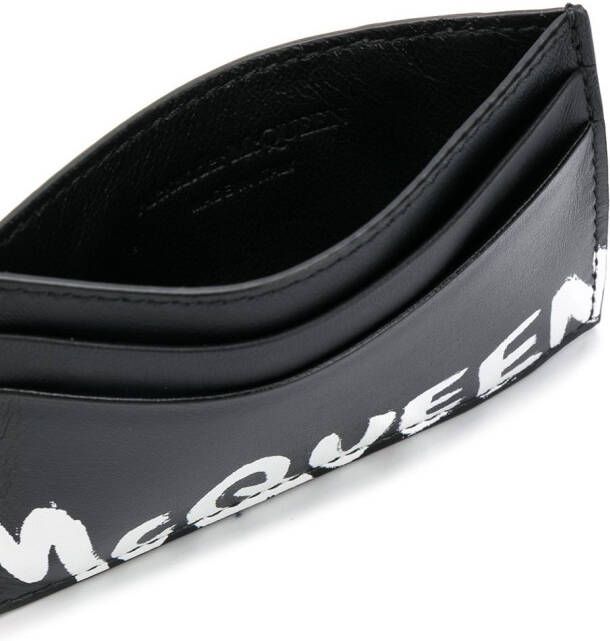 Alexander McQueen Pasjeshouder met logo Zwart