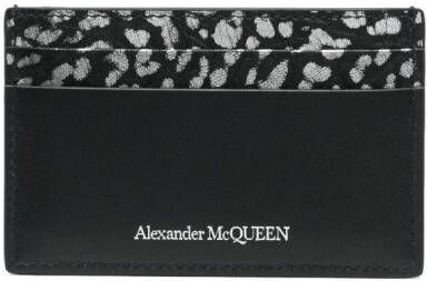 Alexander McQueen Pasjeshouder met luipaardprint Zwart