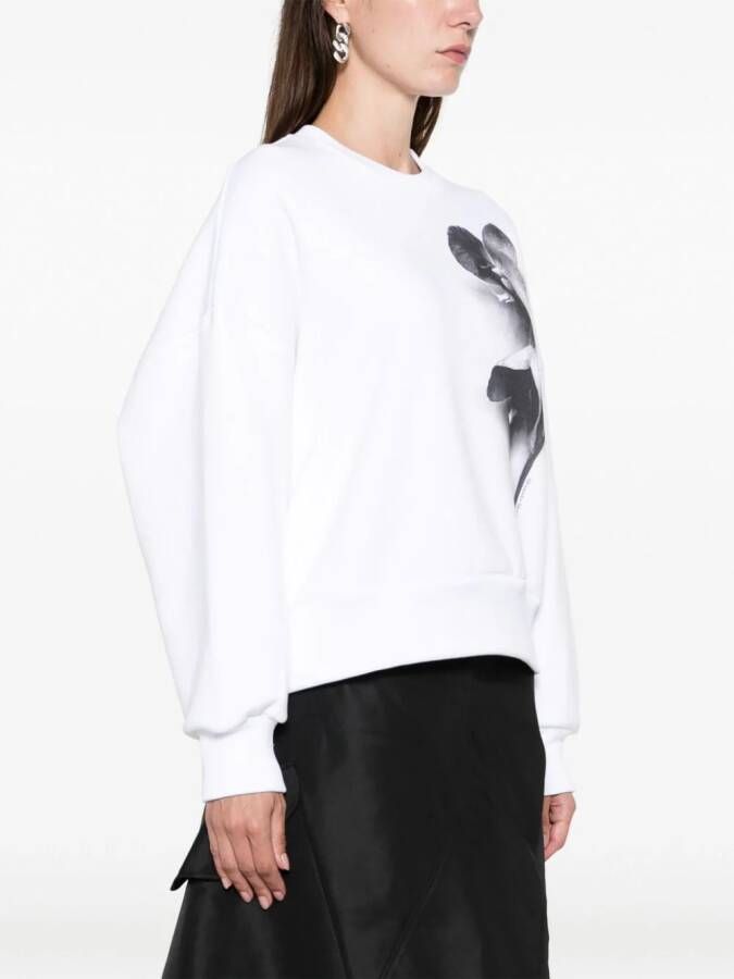 Alexander McQueen Sweater met print Wit