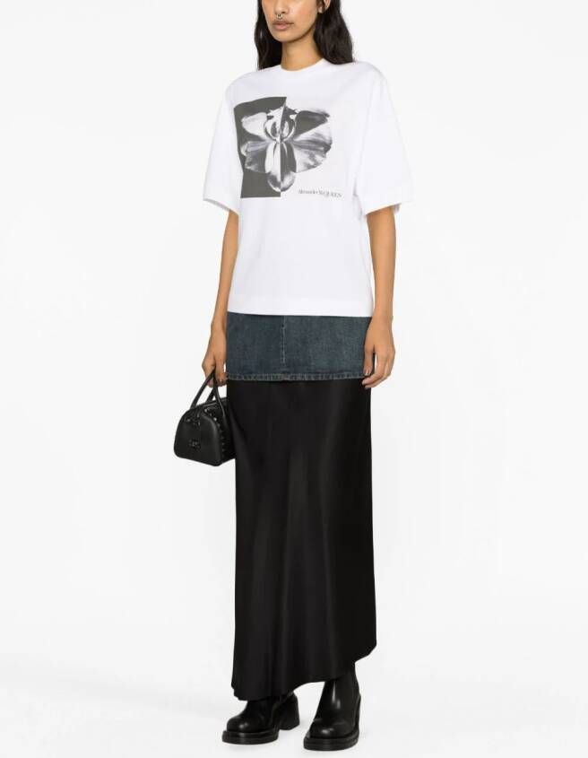 Alexander McQueen T-shirt met fotoprint Wit