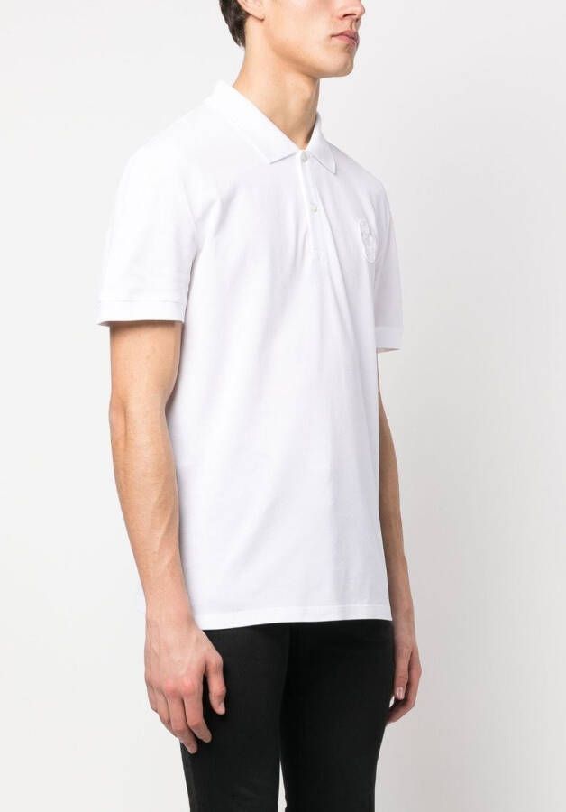 Alexander McQueen Poloshirt met doodskoppatch Wit