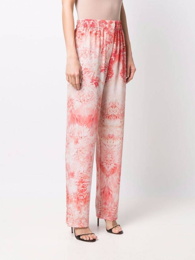 Alexander McQueen Pyjamabroek met tie-dye print Rood