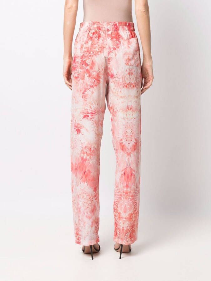Alexander McQueen Pyjamabroek met tie-dye print Rood