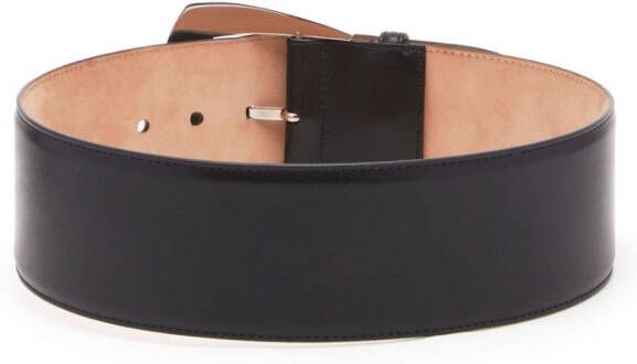 Alexander McQueen Riem met geometrische gesp Zwart